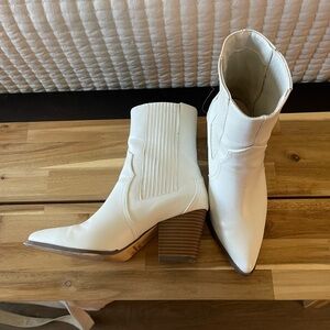 Women's White Ankle Boots